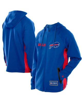 New Era - Men's Royal Buffalo Bills Combine Authentic Raglan Scuba Full-Zip Hoodie