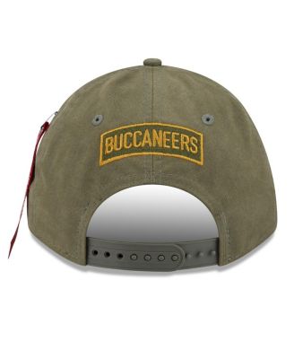x Alpha Industries Men's Olive Tampa Bay Buccaneers A-Frame 9FORTY Adjustable Hat