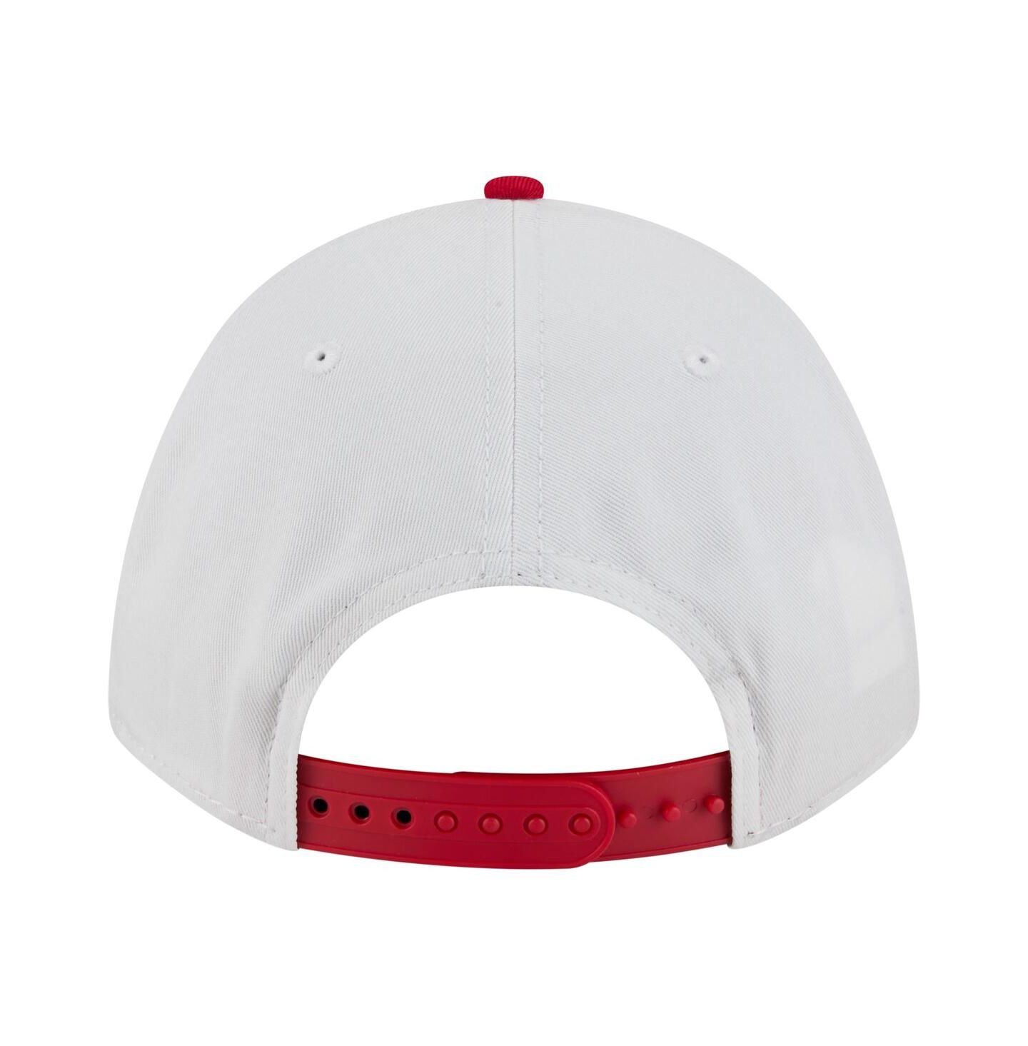 Мужская кепка New Era White/Scarlet Nebraska Huskers Arch Two-Tone Rope 9FORTY A-Frame M-Crown Adjustable Hat — фото 2
