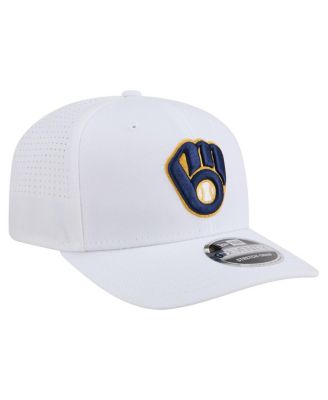 Men's White Milwaukee Brewers COOLERA 9SEVENTY Adjustable Hat