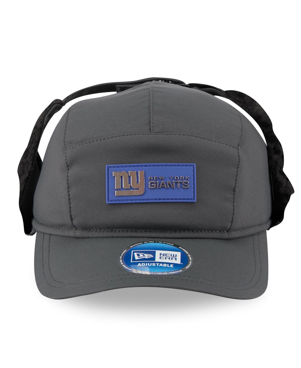 New Era Men's Charcoal New York Giants 2025 Sideline Cold Weather Runner Dog Ear Adjustable Hat
