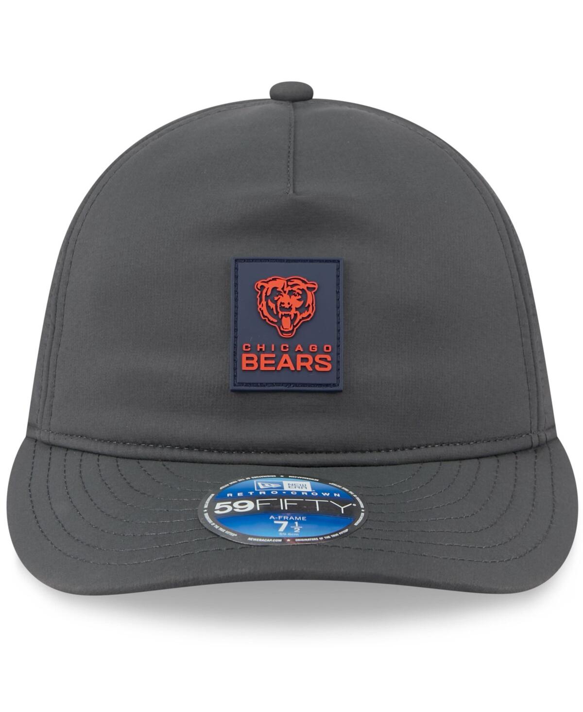 New Era Men's Charcoal Chicago Bears 2025 Sideline Cold Weather Retro Crown 59FIFTY Fitted Hat