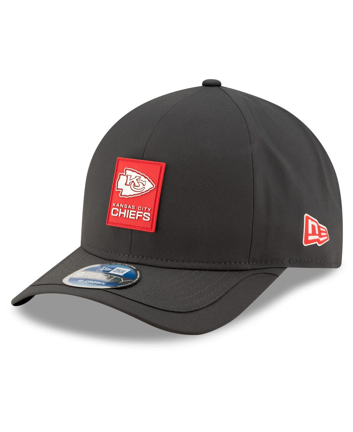 New Era Men's Charcoal Kansas City Chiefs 2025 Sideline Cold Weather 9FORTY M-Crown Adjustable Hat