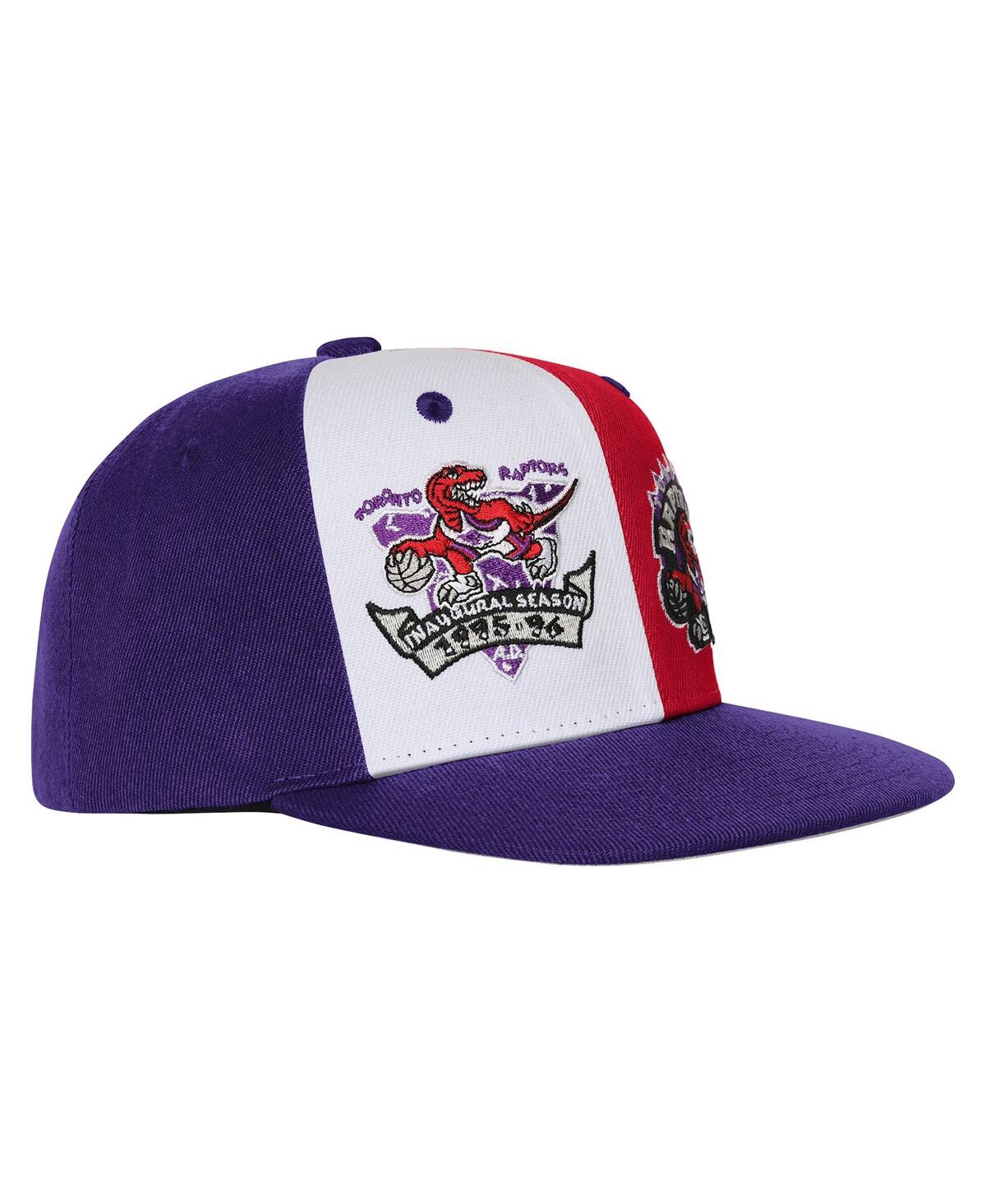 Mitchell & Ness Big Boys And Girls Purple Toronto Raptors Inaugural Season Duo Front Snapback Hat In Blue