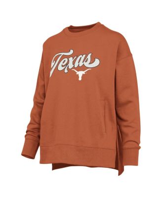 Women's Burnt Orange Texas Longhorns Bonanza Chenille Harper Script Sweatshirt