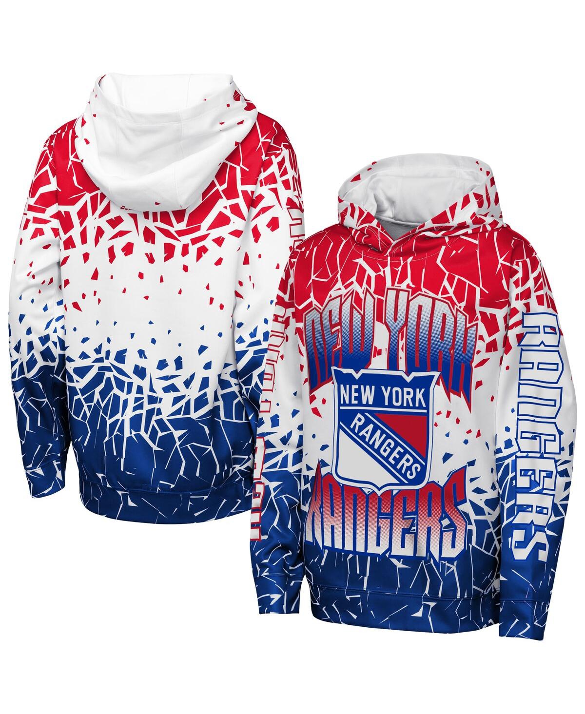 Outerstuff Big Boys And Girls Red New York Rangers Frozen Frenzy Hoodie In Multi