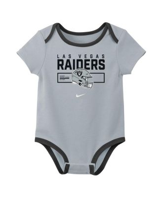 Baby Boys and Girls 3-Piece Las Vegas Raiders Bodysuit Set