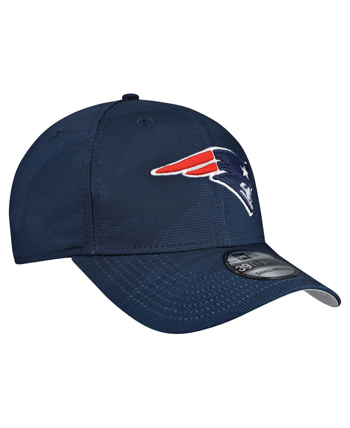 New Era Men's Navy England Patriots Tonal Camo 39THIRTY Stretch Fit Hat