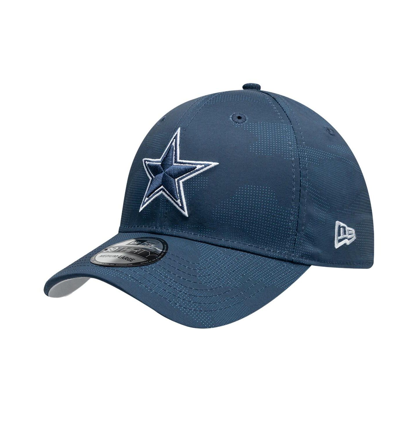 Мужская кепка New Era Navy Dallas Cowboys Tonal Camo 39THIRTY Flex Hat — фото 1