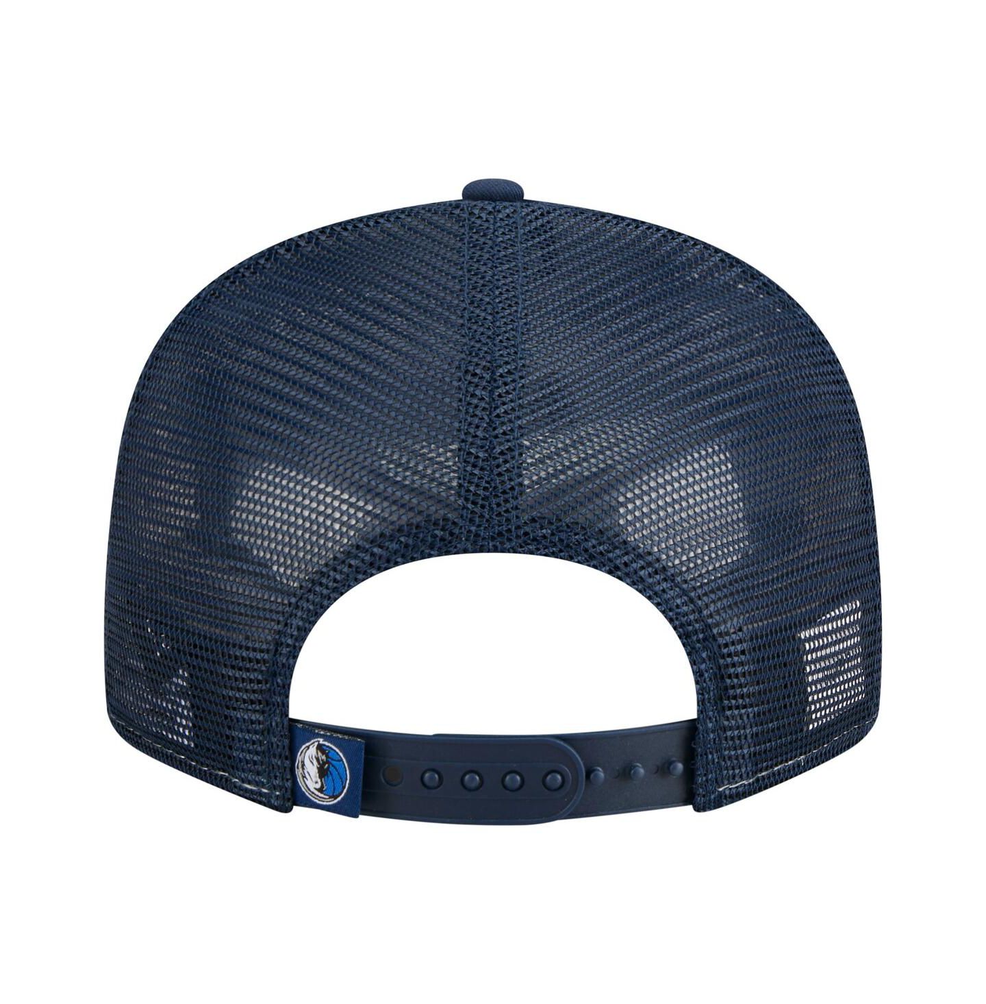 Мужская кепка New Era Blue/Navy Dallas Mavericks Outdoor Split Panel 9FIFTY Snapback Hat — фото 3