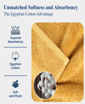 100% Egyptian Cotton 4-Piece Hand Towel Set