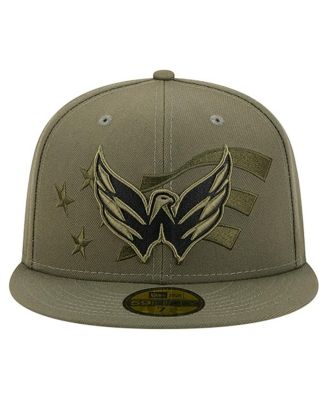 Men's Olive Washington Capitals Military Appreciation Flag 59FIFTY Fitted Hat