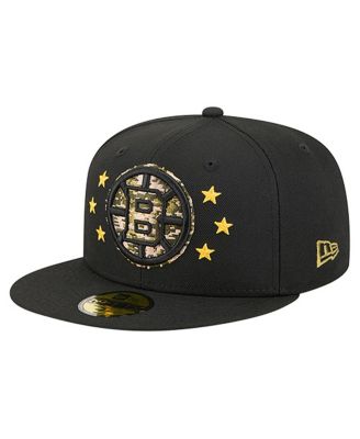 Men's Black Boston Bruins Military Appreciation Digital Camo Stars 59FIFTY Fitted Hat