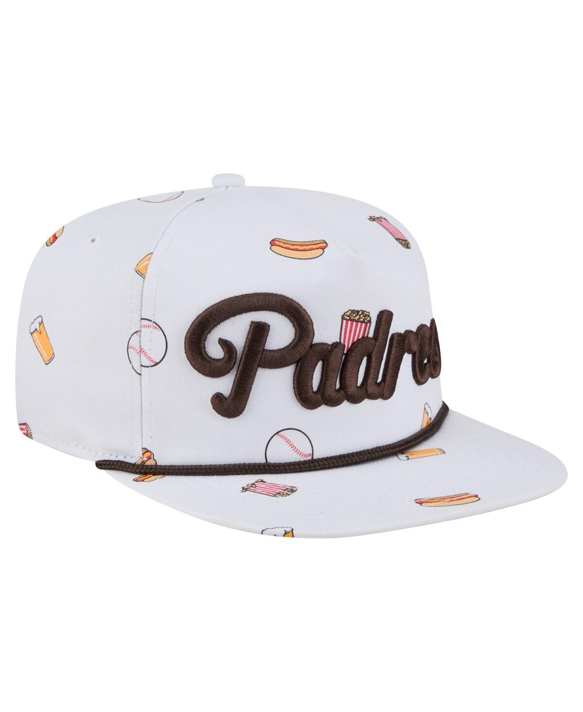 New Era Men's White San Diego Padres Team Cheer Rope 19twenty Adjustable Hat In White
