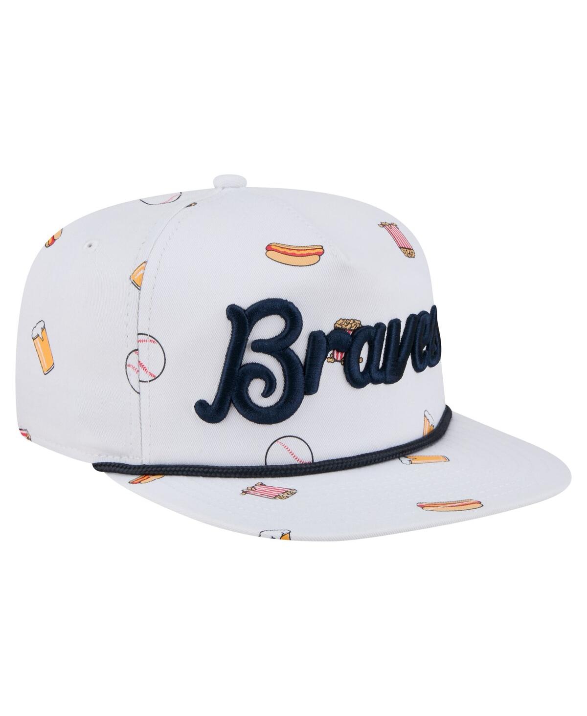 New Era Men's White Atlanta Braves Team Cheer Rope 19twenty Adjustable Hat In White