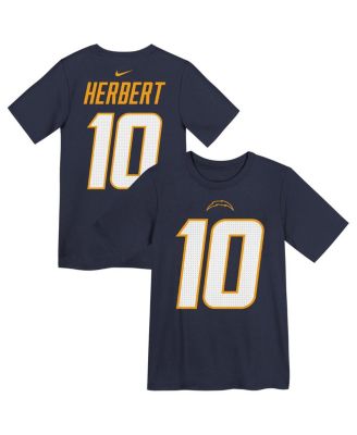 Nike - Big Boys and Girls Justin Herbert Navy Los Angeles Chargers Name Number T-Shirt