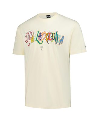 Men's Cream Philadelphia Phillies Ransom Note Oversized T-Shirt