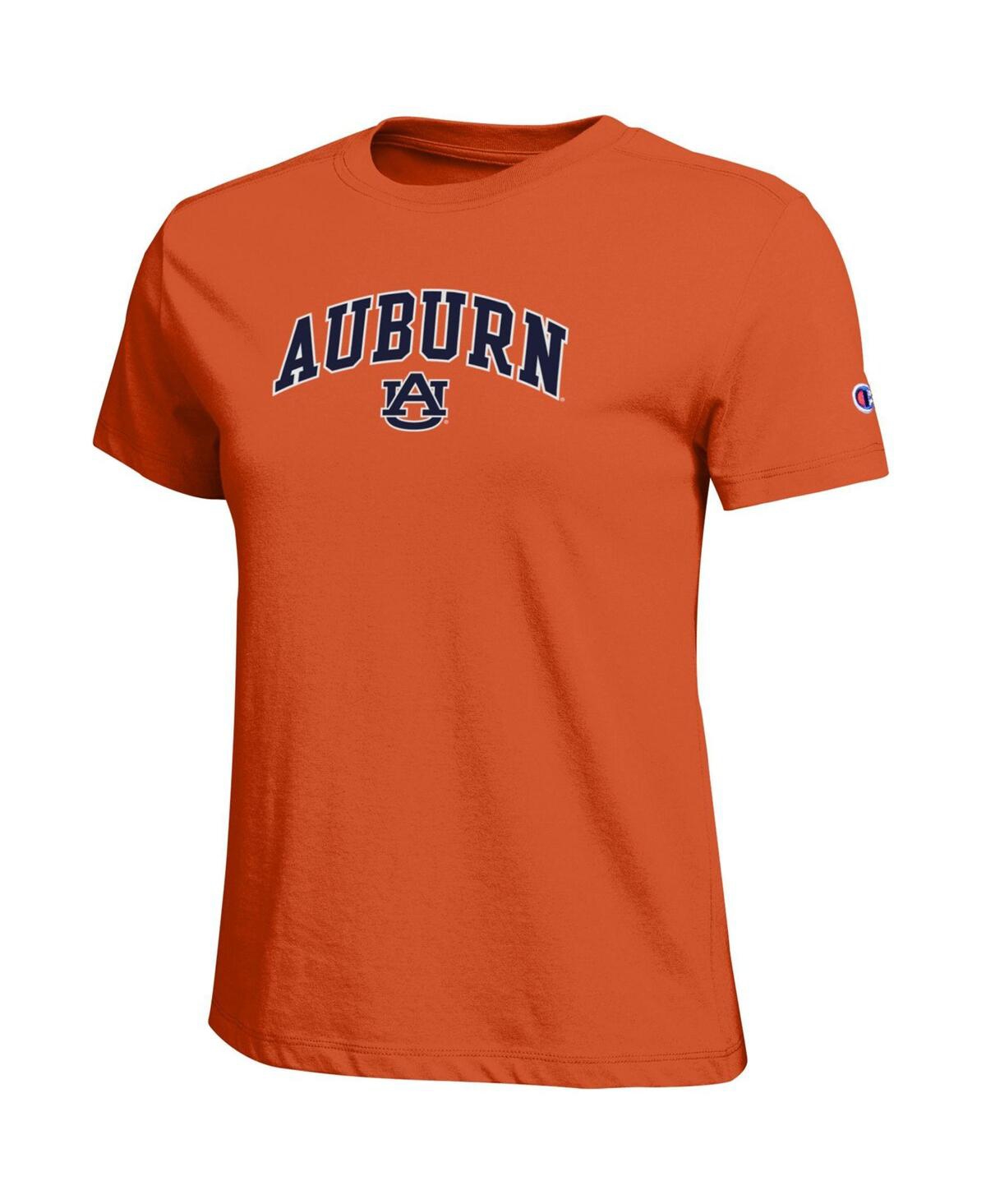 Champion Women's Orange Auburn Tigers Arched Over Logo T-shirt In Orange