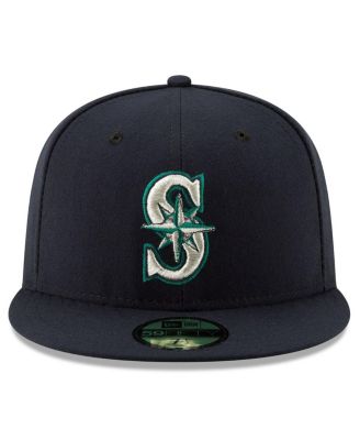 Men's Navy Seattle Mariners 2025 MLB Postseason Side Patch 59FIFTY Fitted Hat