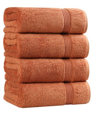 Solid Quick Drying 100% Egyptian Cotton 4-Pc Bath Towel Set