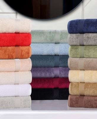 Superior Solid Quick Drying Egyptian Cotton Bath Towel Sets In Multi