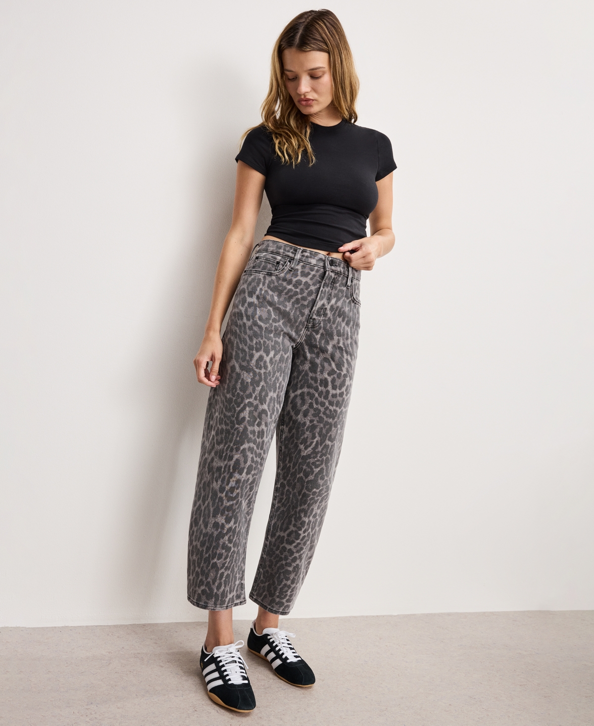 Good American Women's Relaxed Baggy High-Rise Jeans, Regular and Plus