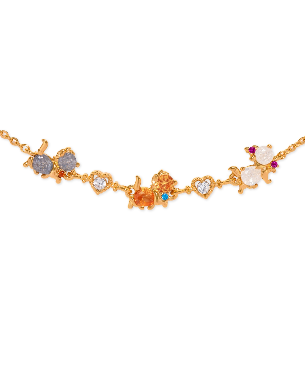 Girls Crew Crystal Multi-color Disney The Aristocats Bracelet In Gold