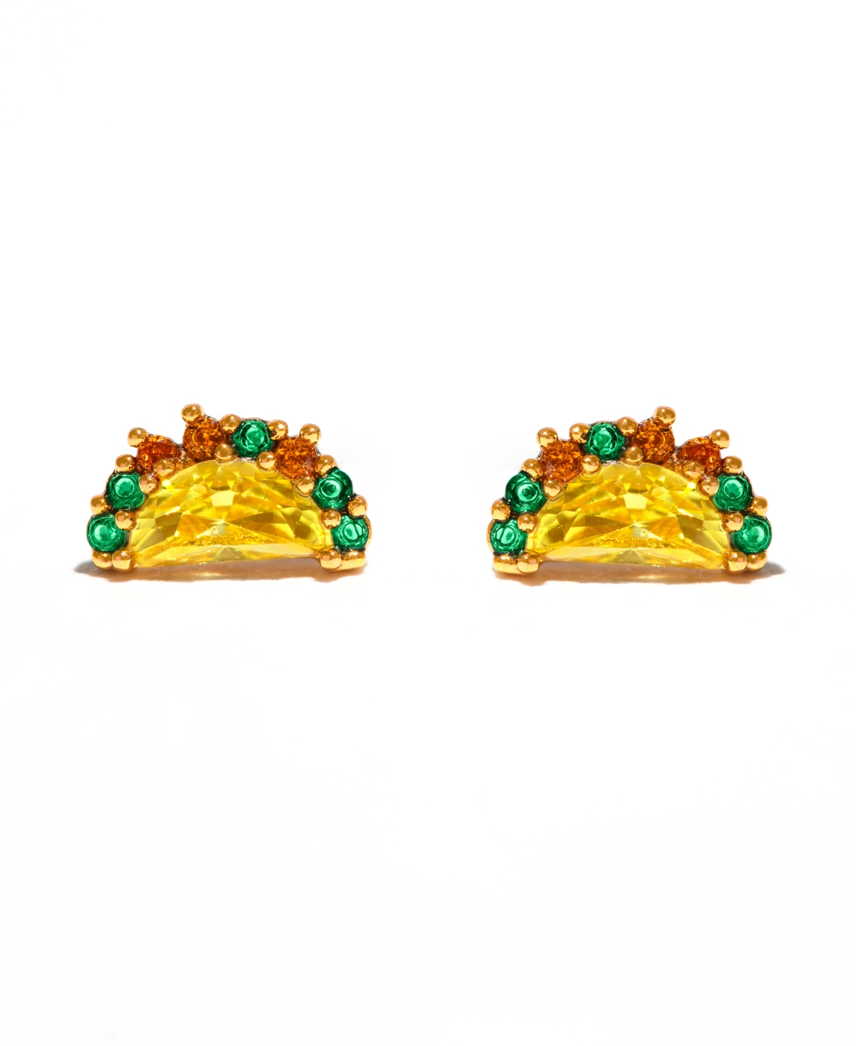 Girls Crew Crystal Multi-Color Taco Tuesday Stud Earrings
