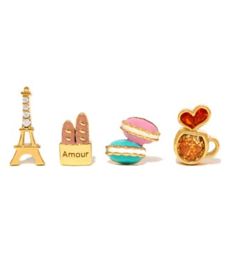 Crystal Enamel Cafe de Paris Stud Set