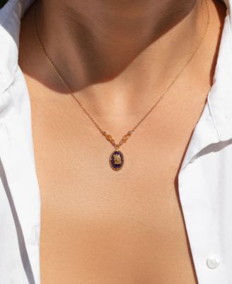 Marvel Studios Agatha Crystal Gold Plated Pendant Necklace