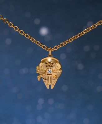 Star Wars Millennium Falcon Locket Gold Plated Necklace