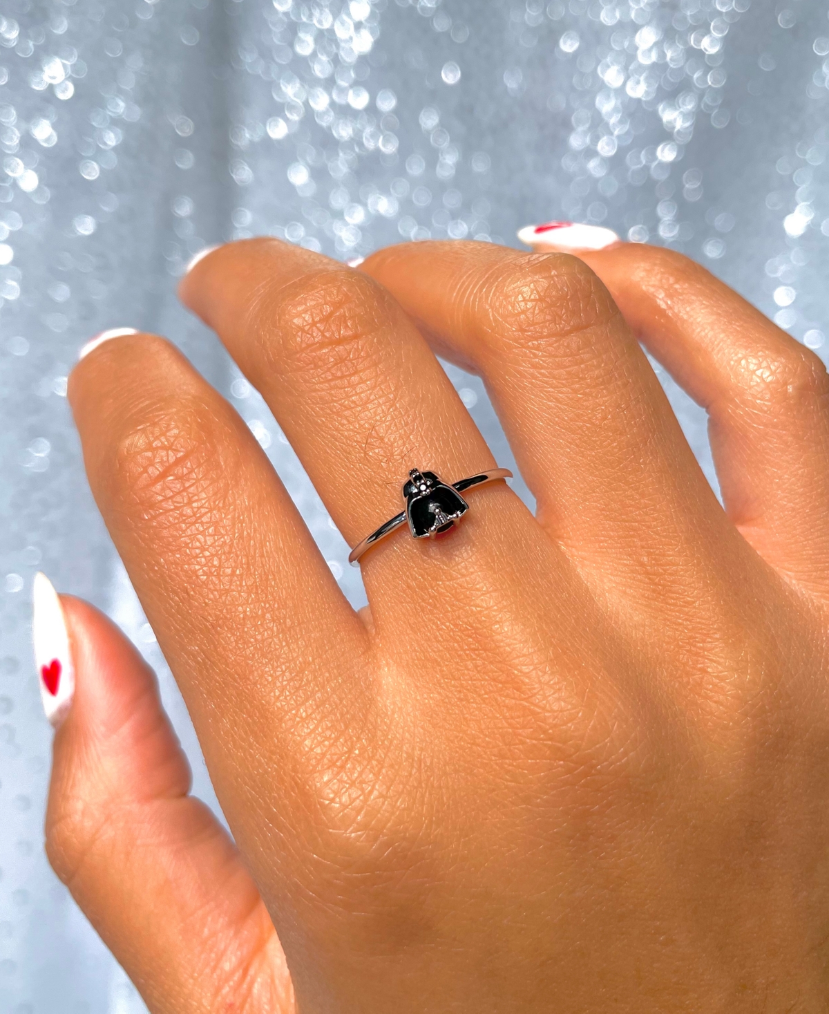 Girls Crew Crystal Star Wars Darth Vader Gold Plated Adjustable Rings In Metallic