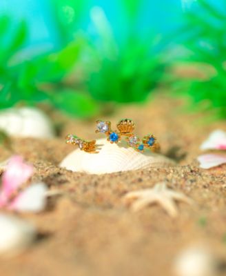 Disney Princess The Little Mermaid Ariel Crystal Gold Plated  Rings