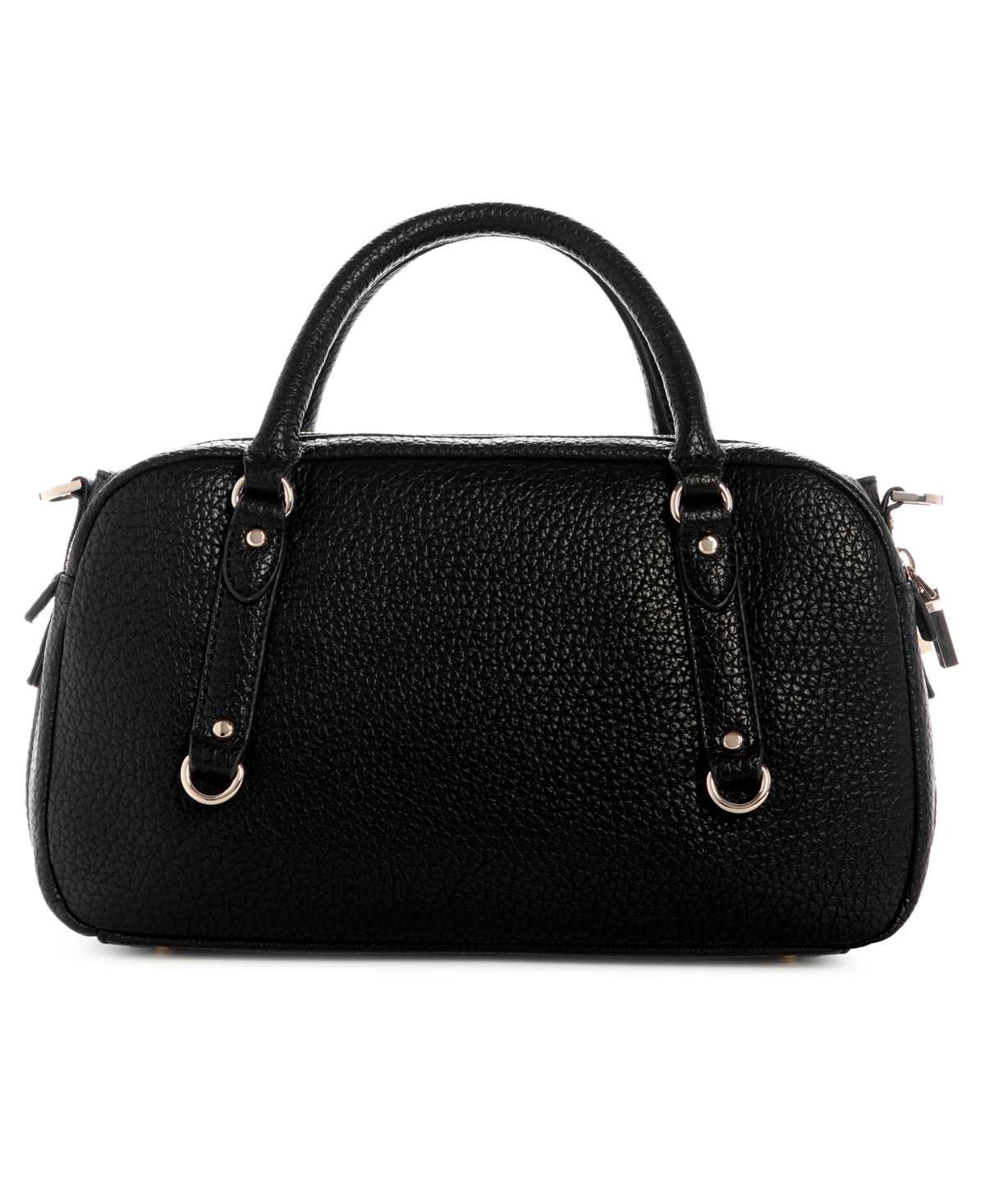 Guess Marsha Medium Box Satchel Bag In Black