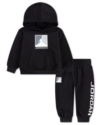 Jordan - Baby Boys 2-Piece Long-Sleeve Essentials Baseline Hoodie and Pants Set