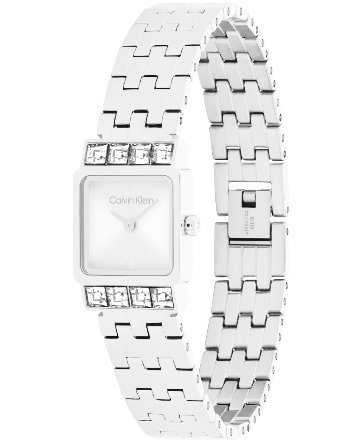 Calvin Klein Women's Poise Silver Tone Stainless Steel Bracelet Watch, 16mm