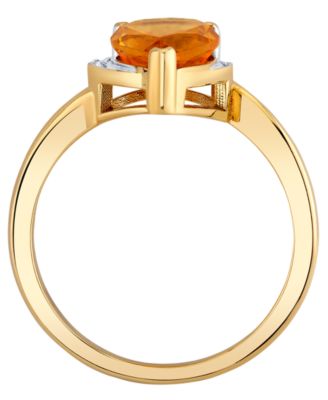 Citrine (1-3/4 ct. t.w.) and Diamond Accent Ring in 10k Yellow Gold
