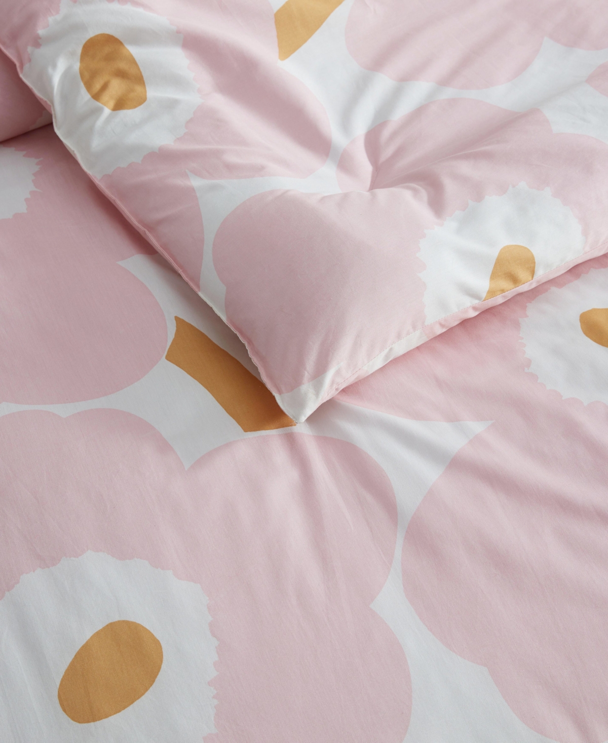 Marimekko Unikko Cotton 3-pc. Duvet Cover Set, King In Pink