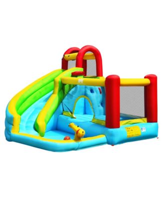 Inflatable Kids Water Slide Jumper Bounce House Splash Water Pool with 735W Blower