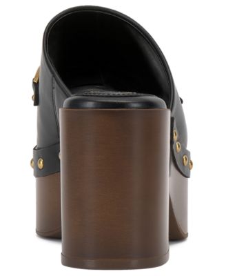 Women's Efellan Wood Platform Slip On Sandals