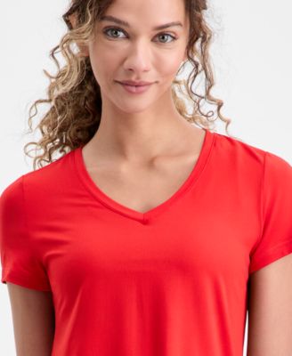 Women's V-Neck Performance T-Shirt, Created for Macy's