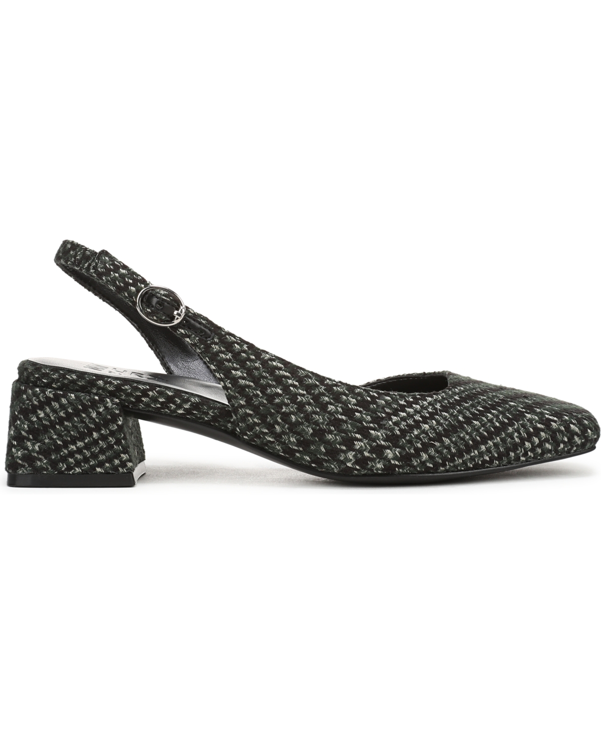 Naturalizer Jayla Mid-heel Square Toe Slingback Pumps In Black