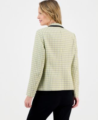 Women's Tweed Faux-Double-Breasted Jacket, Regular & Petites
