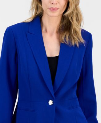 Women's Stretch Crepe Peak-Lapel Jacket, Regular & Petite