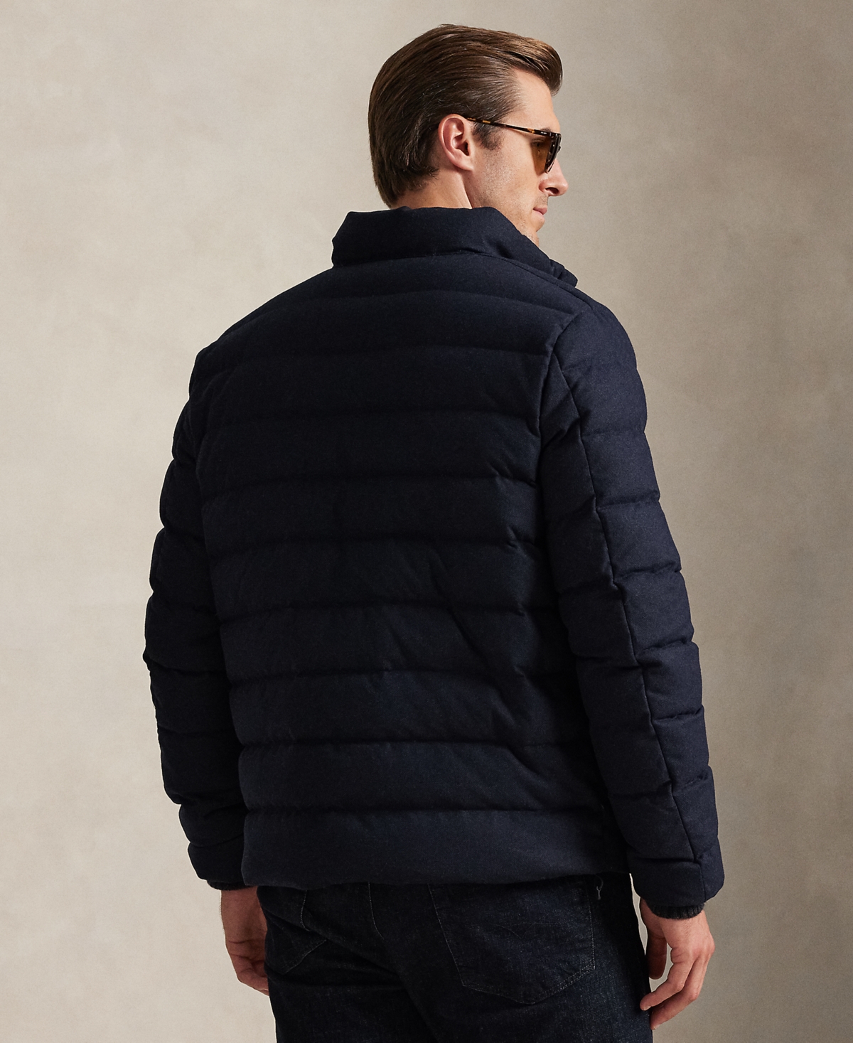 Polo Ralph Lauren Men's Big & Tall Mock Neck Colden Herringbone Jacket