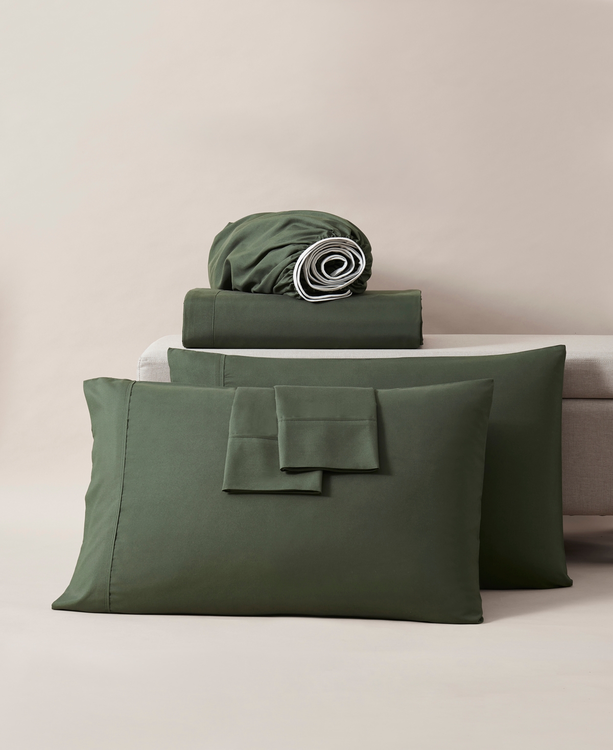 Nestl Extra Deep Pocket 7-pc. Sheet Set, King Split In Green