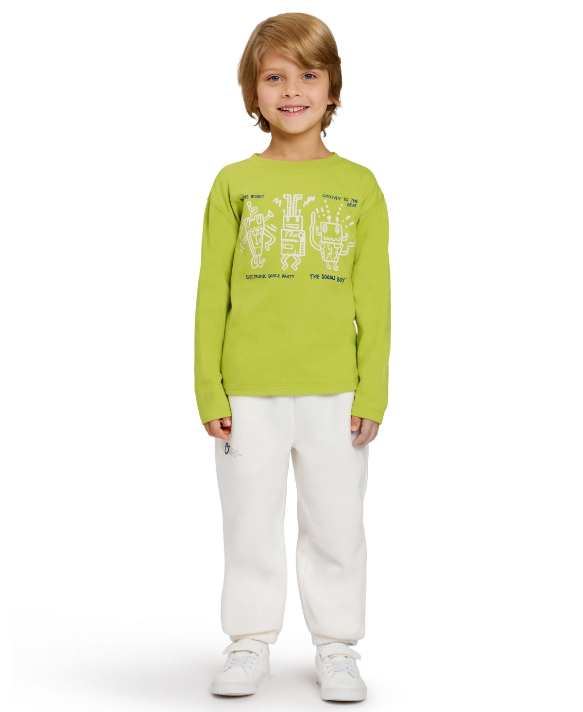 Color Lab Boys 2-10 Printed Long-sleeve T-shirt In Green