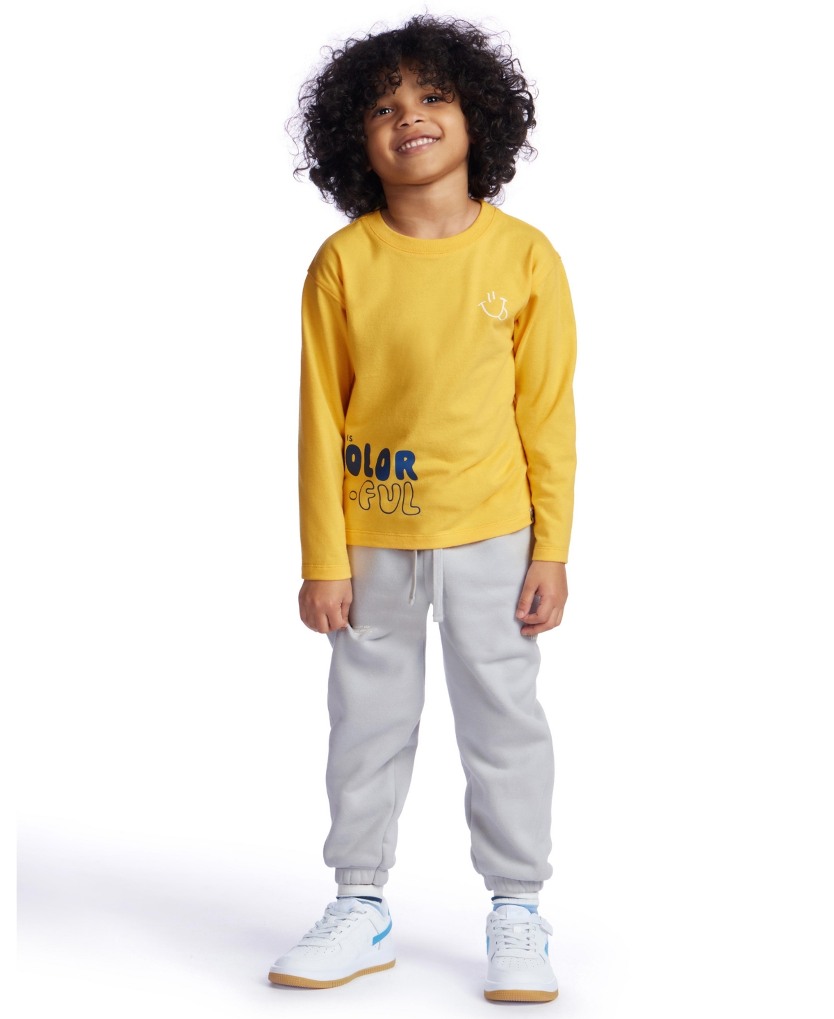 Color Lab Boys 2-10 Printed Long-sleeve T-shirt In Yellow