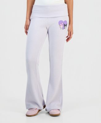 Juniors' Kuromi Thermal Fold-Over Pants