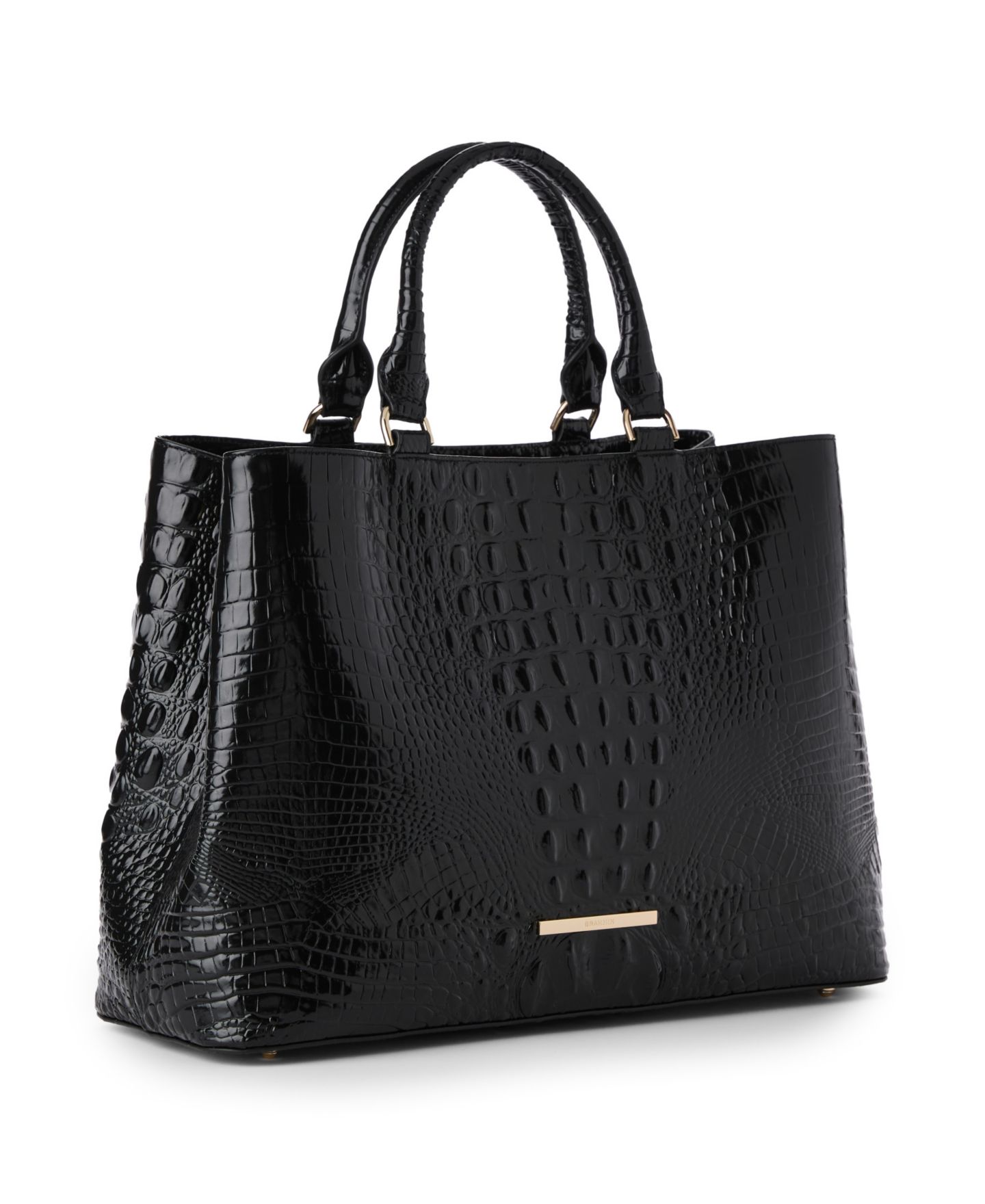 Женская сумка Brahmin Denise Extra-Large Leather Carryall Satchel, цвет: Чёрный — фото 3